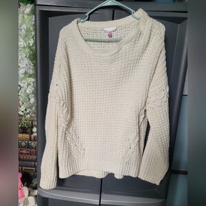 No Boundaries white knit sweater XL